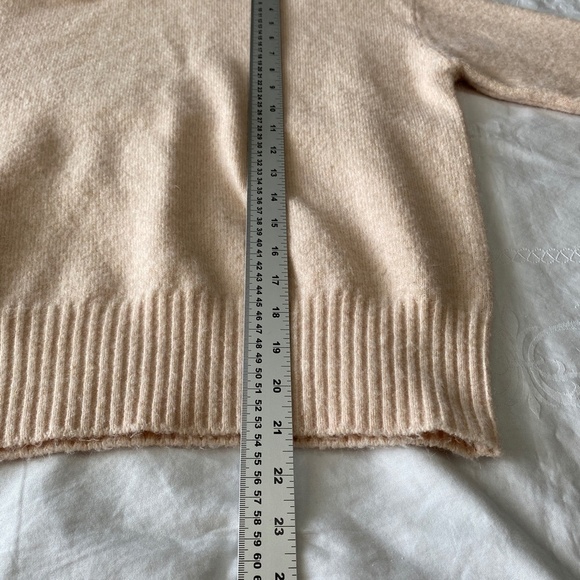 Magaschoni Light Peach Mock Neck Alpaca / Wool Blend LS Sweater Size XS Luxury - Picture 14 of 15
